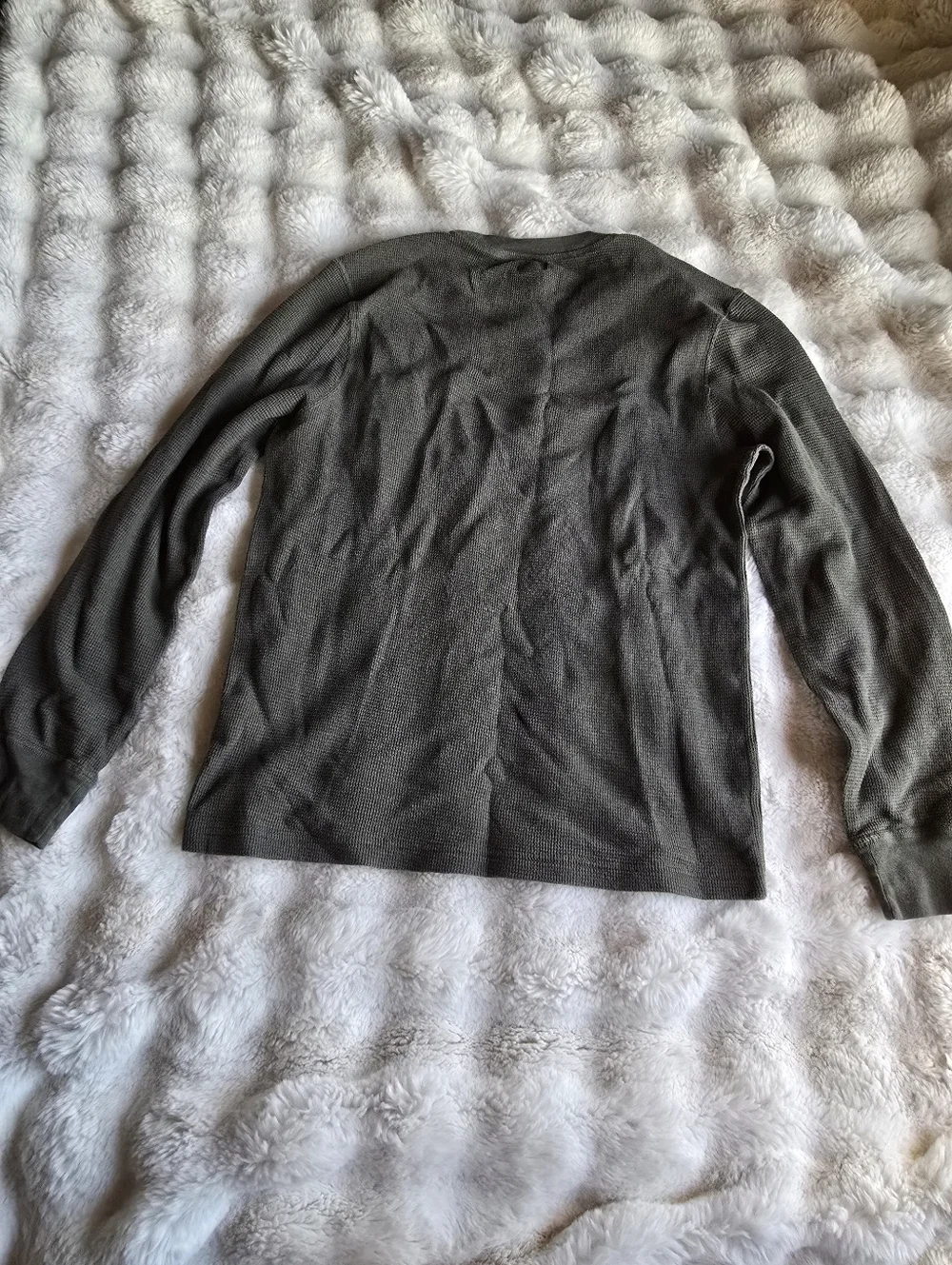 J. Crew Olive Green Thermal Long Sleeve Shirt